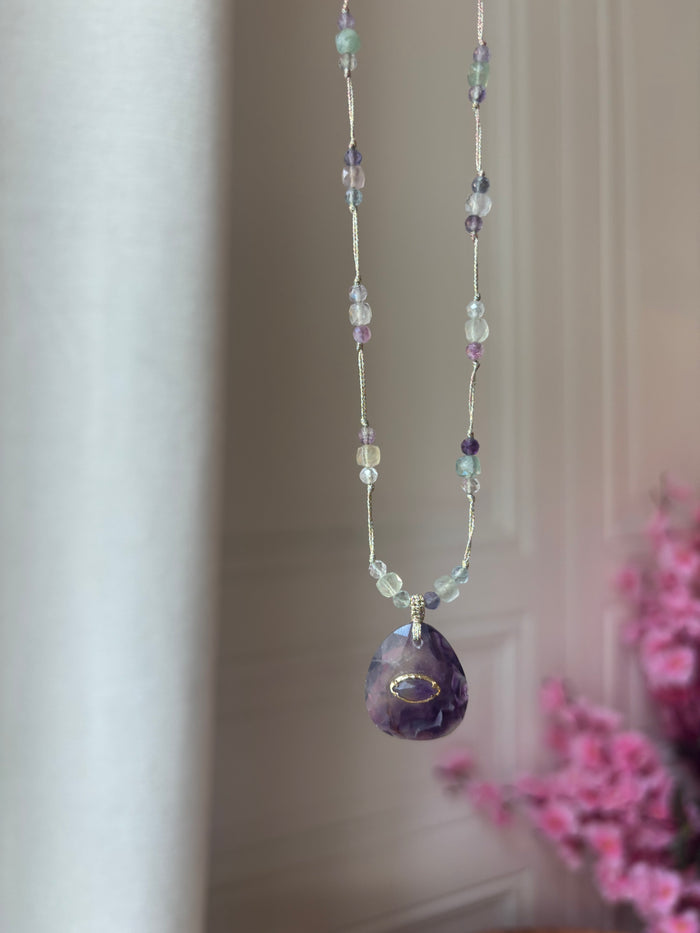 Collier Goutte Fluorite