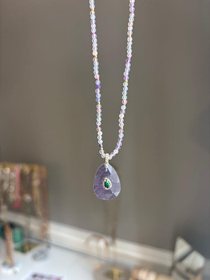 Collier Goutte Améthyste