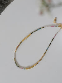 NEW ! Nairobi Fin Tourmaline Indienne - Multicolore
