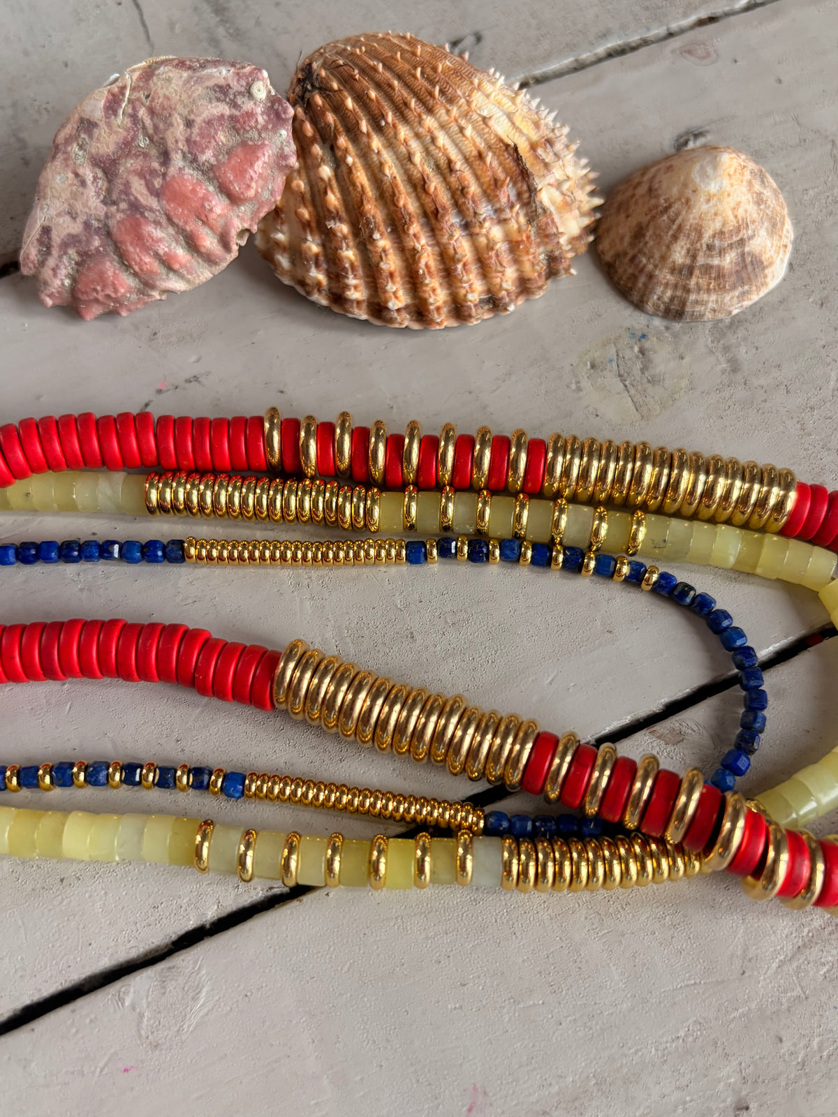 Nairobi Big Howlite - Coquelicot