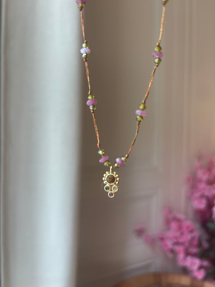 Collier Tourmaline multicolore