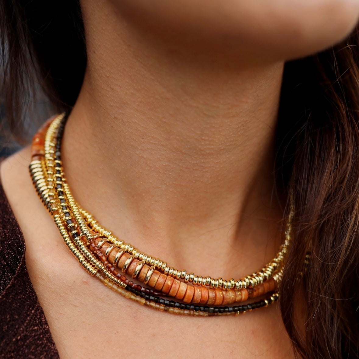 Nairobi Fin Grenat Ocre