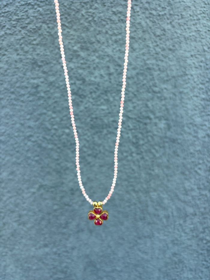 Lucky Opale Rose & Grenat Framboise
