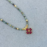 Lucky Jaspe Turquoise & Grenat