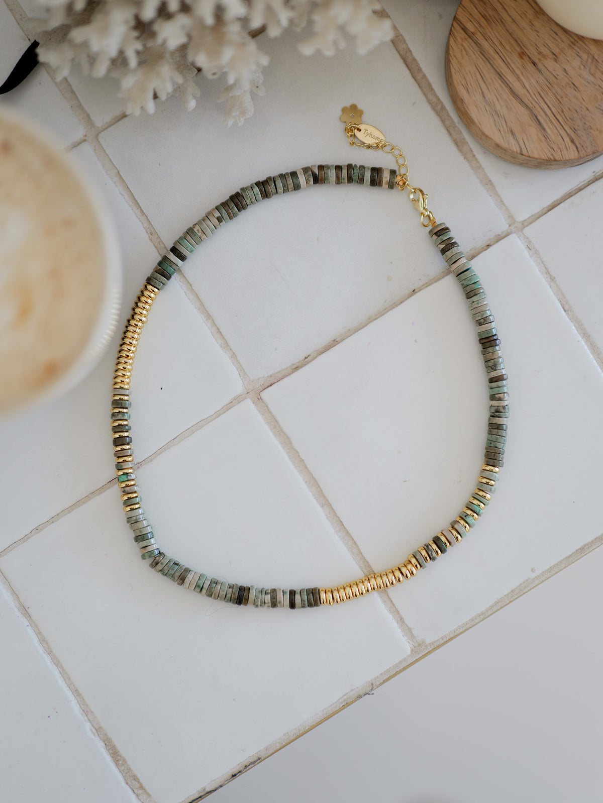 Nairobi Médium Agate Mousse / Sauge