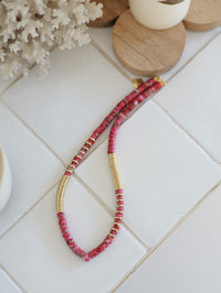 Nairobi Médium Jaspe Impérial / Rose framboise