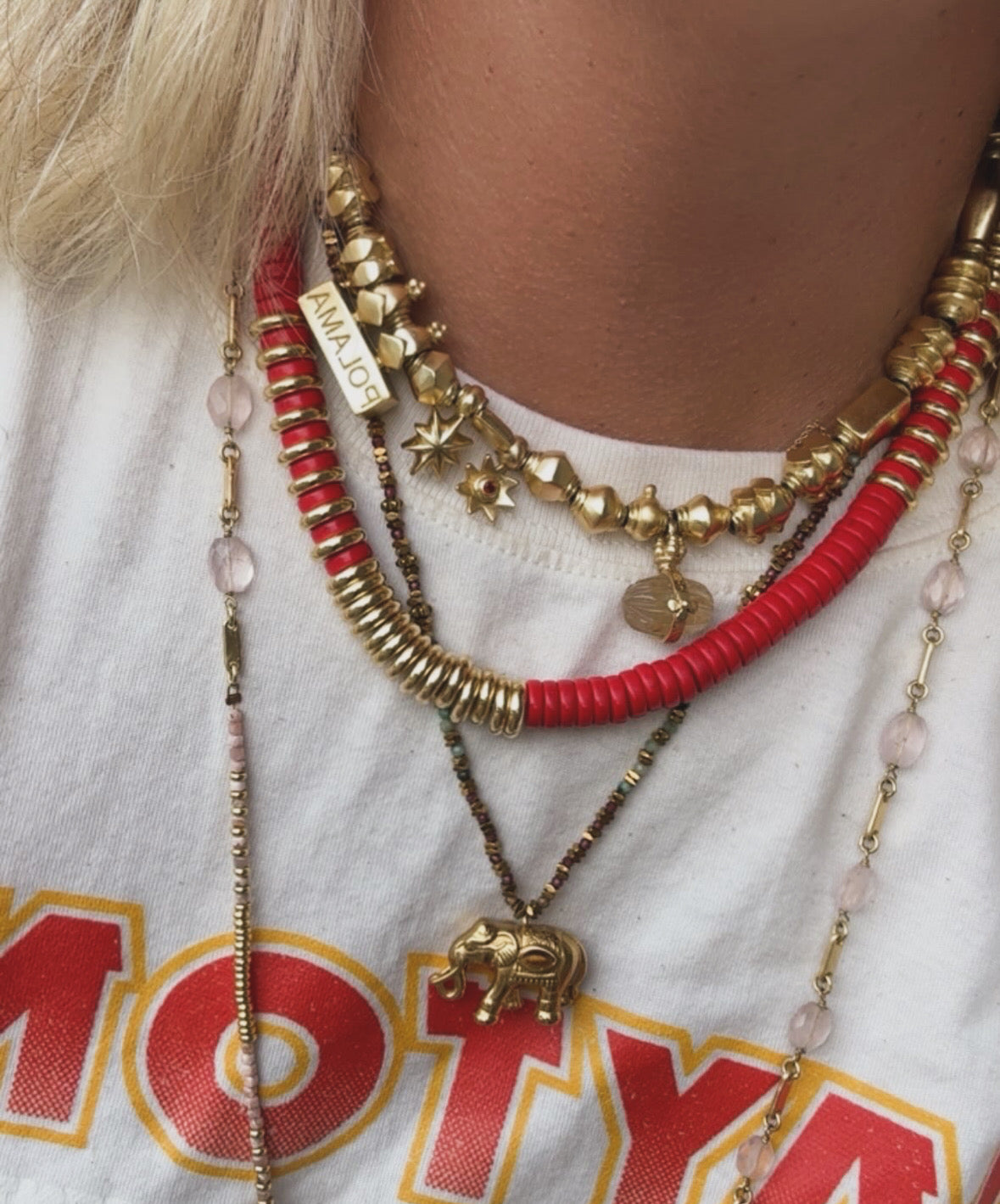Nairobi Big Howlite - Coquelicot