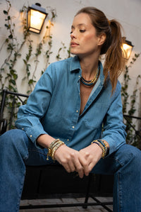 Nairobi Big Dolomite & Opale / Bleu marine