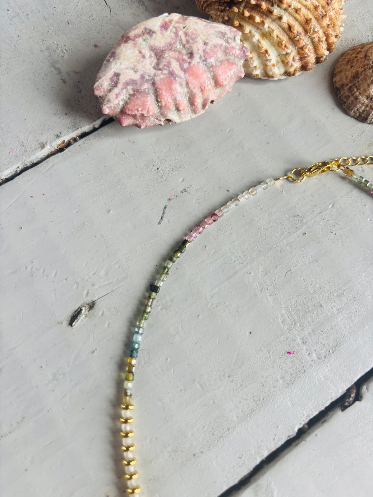 Nairobi Fin Tourmaline Indienne - Multicolore