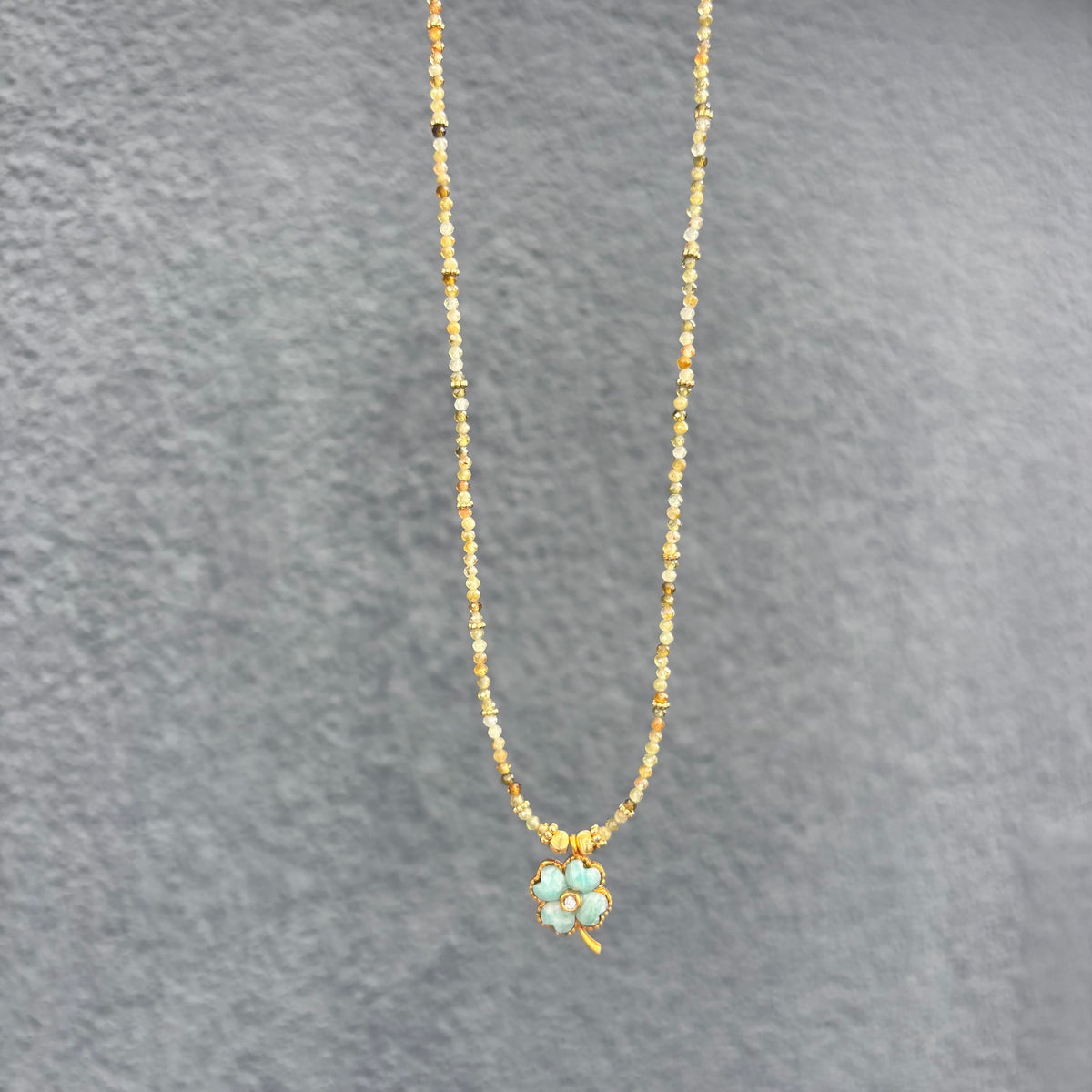 Lucky Grenat Vert & Amazonite