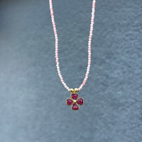 Lucky Opale Rose & Grenat Framboise
