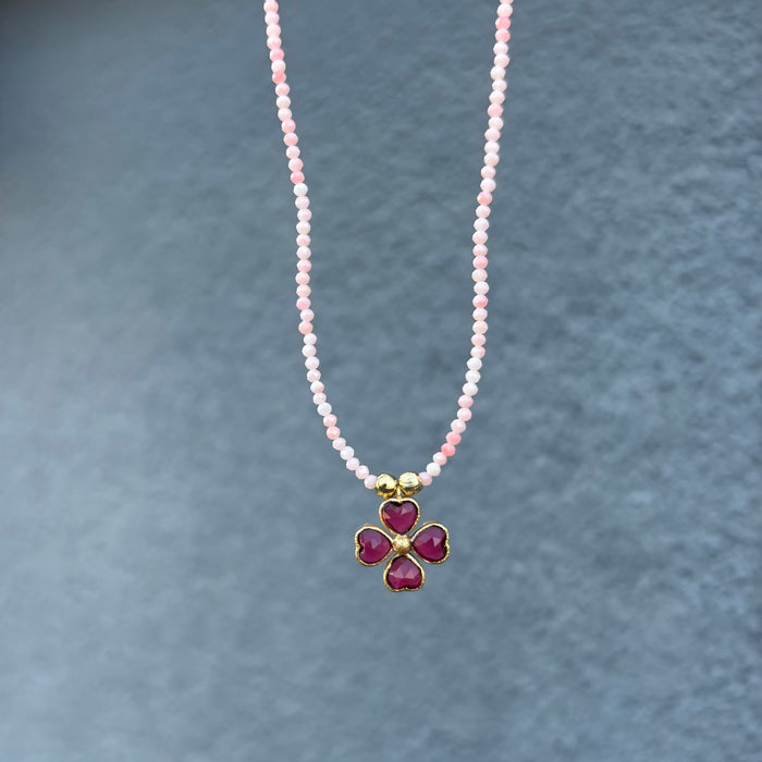 Lucky Opale Rose & Grenat Framboise