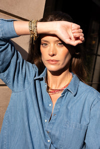 Nairobi Médium Jaspe Impérial / Rose framboise