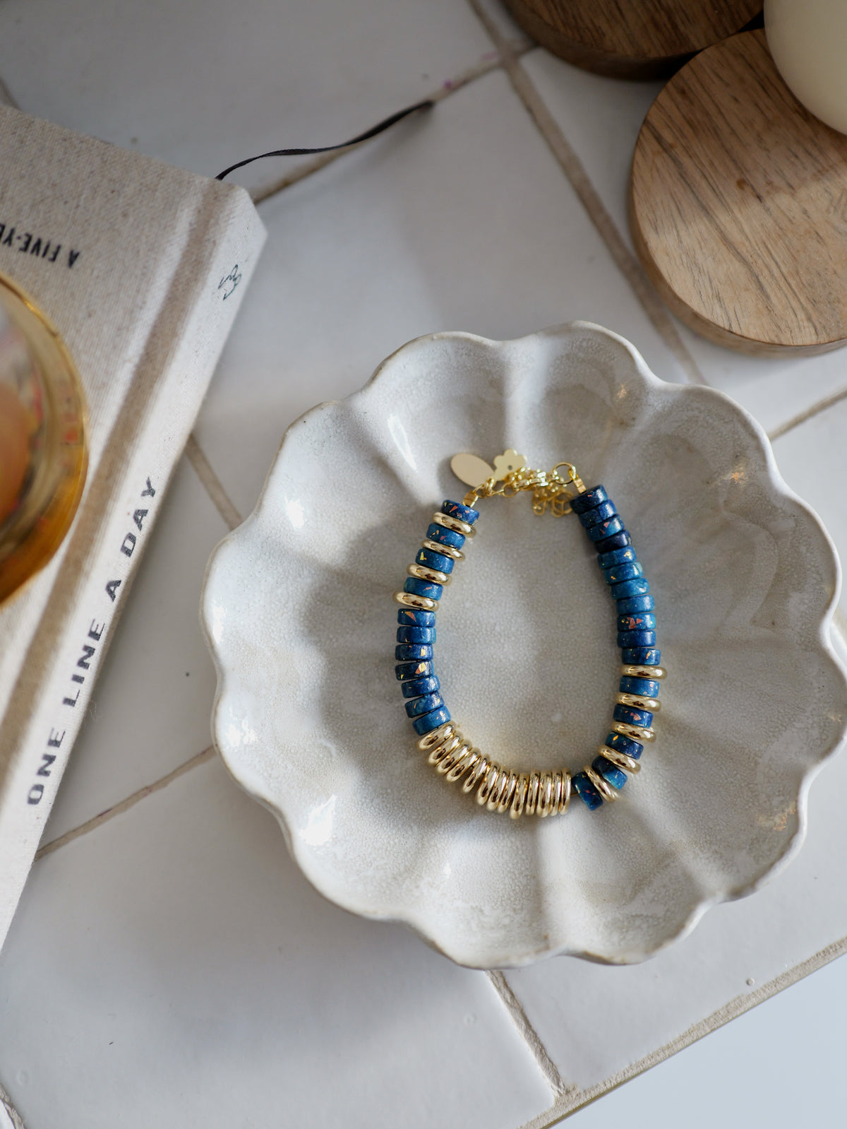 Nairobi Big Dolomite & Opale / Bleu marine
