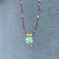 Lucky Jade teinté Violet & Amazonite