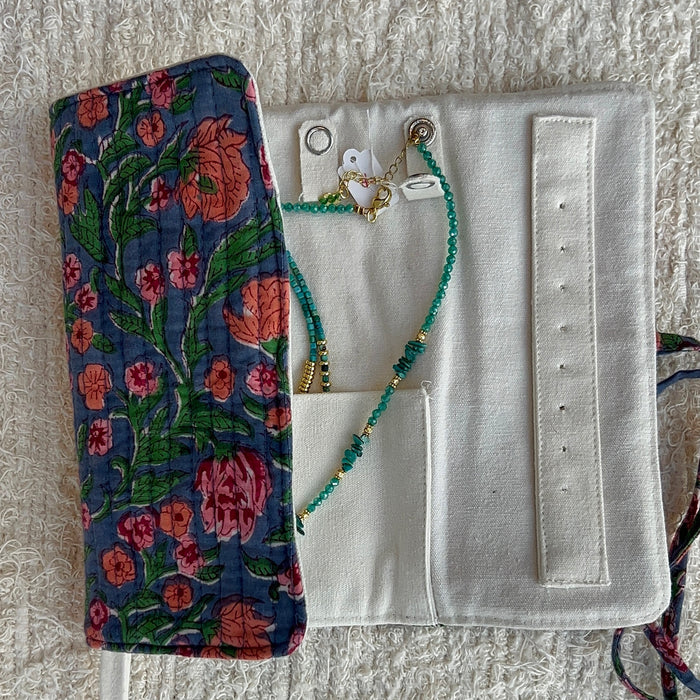 Pochette bijoux de voyage multicolore
