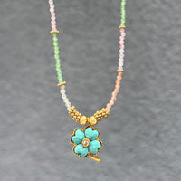 Lucky Multicolore Tutti Frutti & Howlite teintée bleue