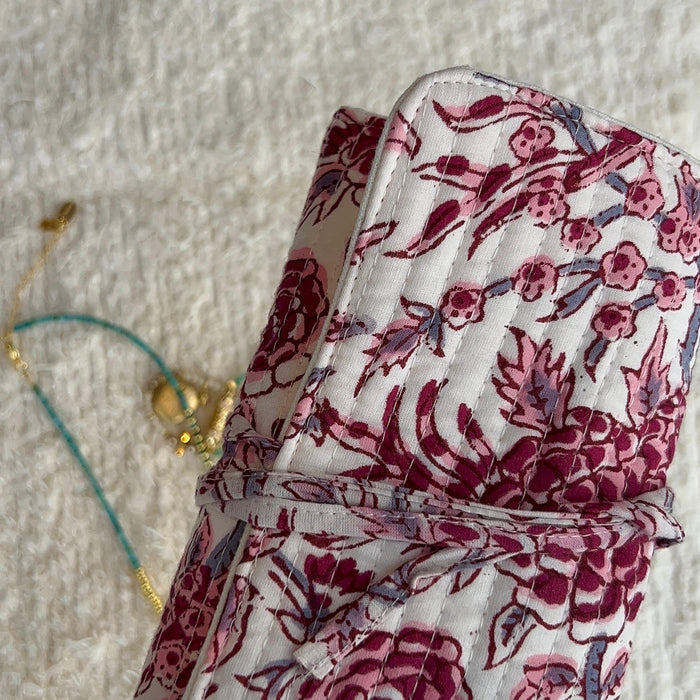 Pochette bijoux de voyage Rose