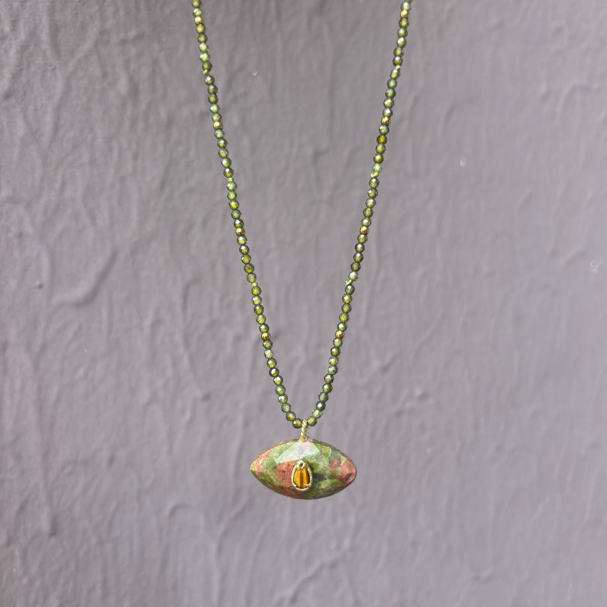 Collier Œil Unakite