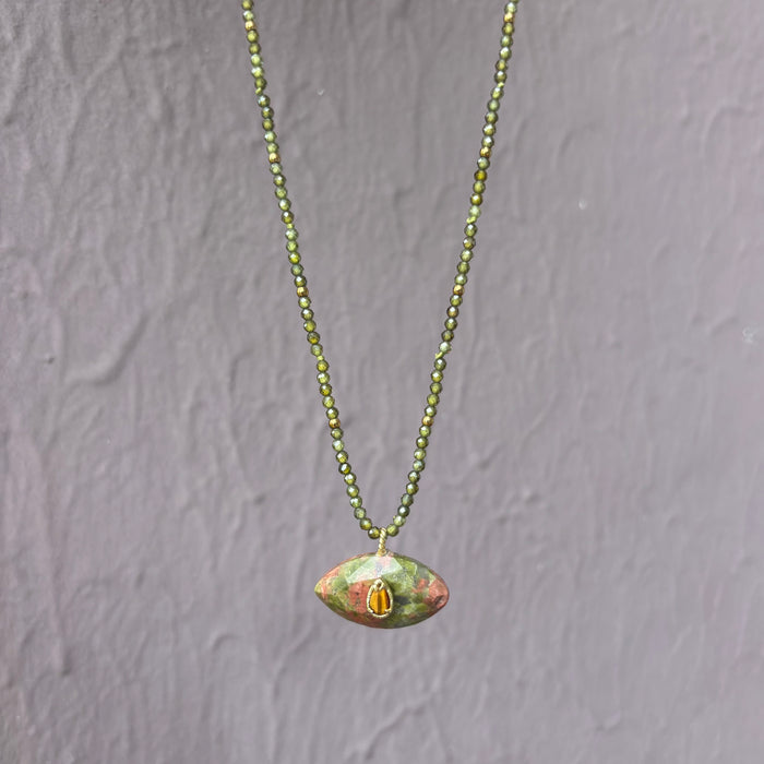 Collier Œil Unakite