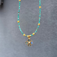 Lucky Turquoise du Pérou & Labradorite