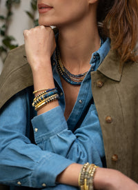 Nairobi Big Dolomite & Opale / Bleu marine