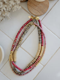 Nairobi Médium Jaspe Impérial / Rose framboise