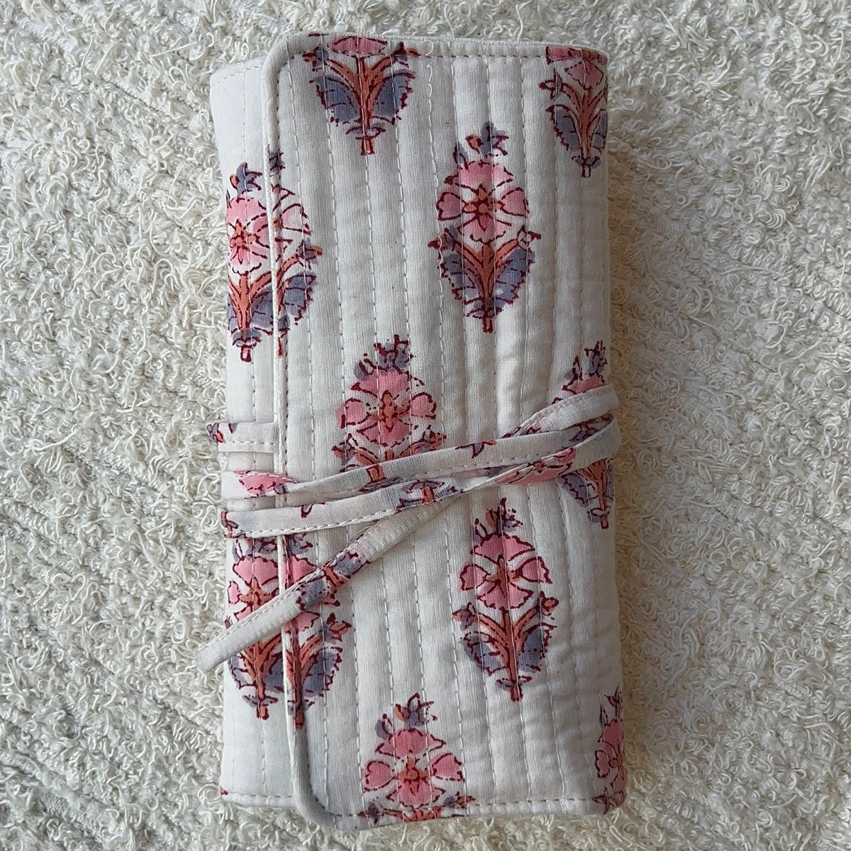 Pochette bijoux de voyage Fleur Rose