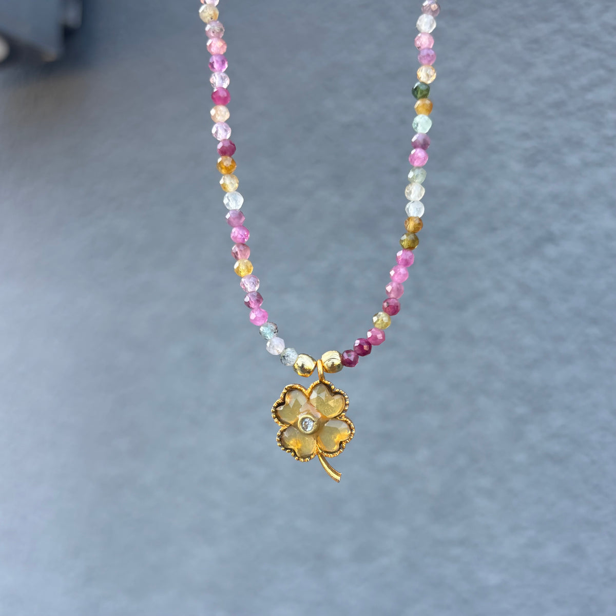 Lucky Tourmaline rose & Citrine