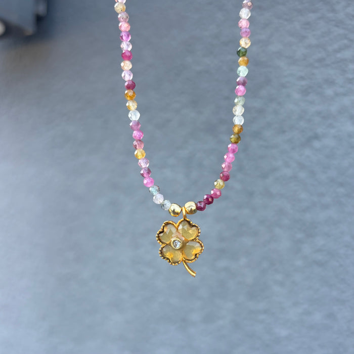 Lucky Tourmaline rose & Citrine
