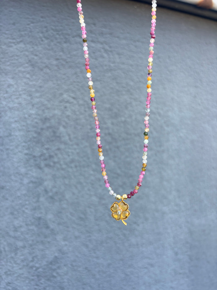 Lucky Tourmaline rose & Citrine