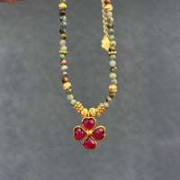 Lucky Jaspe Turquoise & Grenat